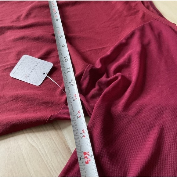 Free People Bodycon Burgundy Cocktail Party Midi Dress Size Medium NWT - Picture 4 of 7